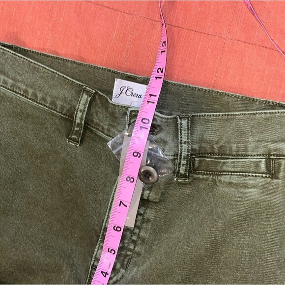 NWT J.Crew Size 27p Garment-Dyed Slim Wide Leg Jean Green SP' 2021 AV814 - Picture 14 of 14